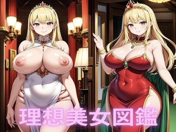 爆乳ドレス美女【理想美女イラスト図鑑】【おっぱいおしり研究所】