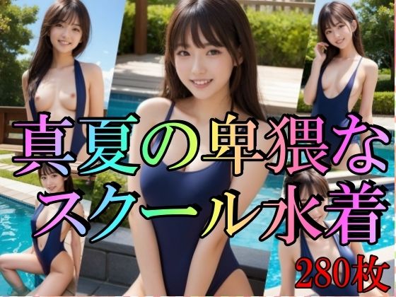 真夏の卑猥なスクール水着【山と撫でシコシコ】