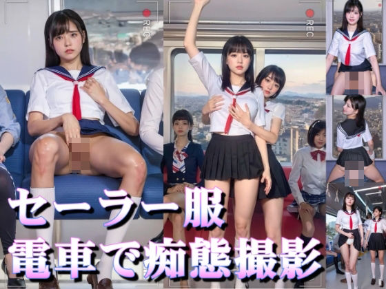 電車内で堂々とエロい行為をスマホ撮影するセーラー女子【NeKoLo Studio】